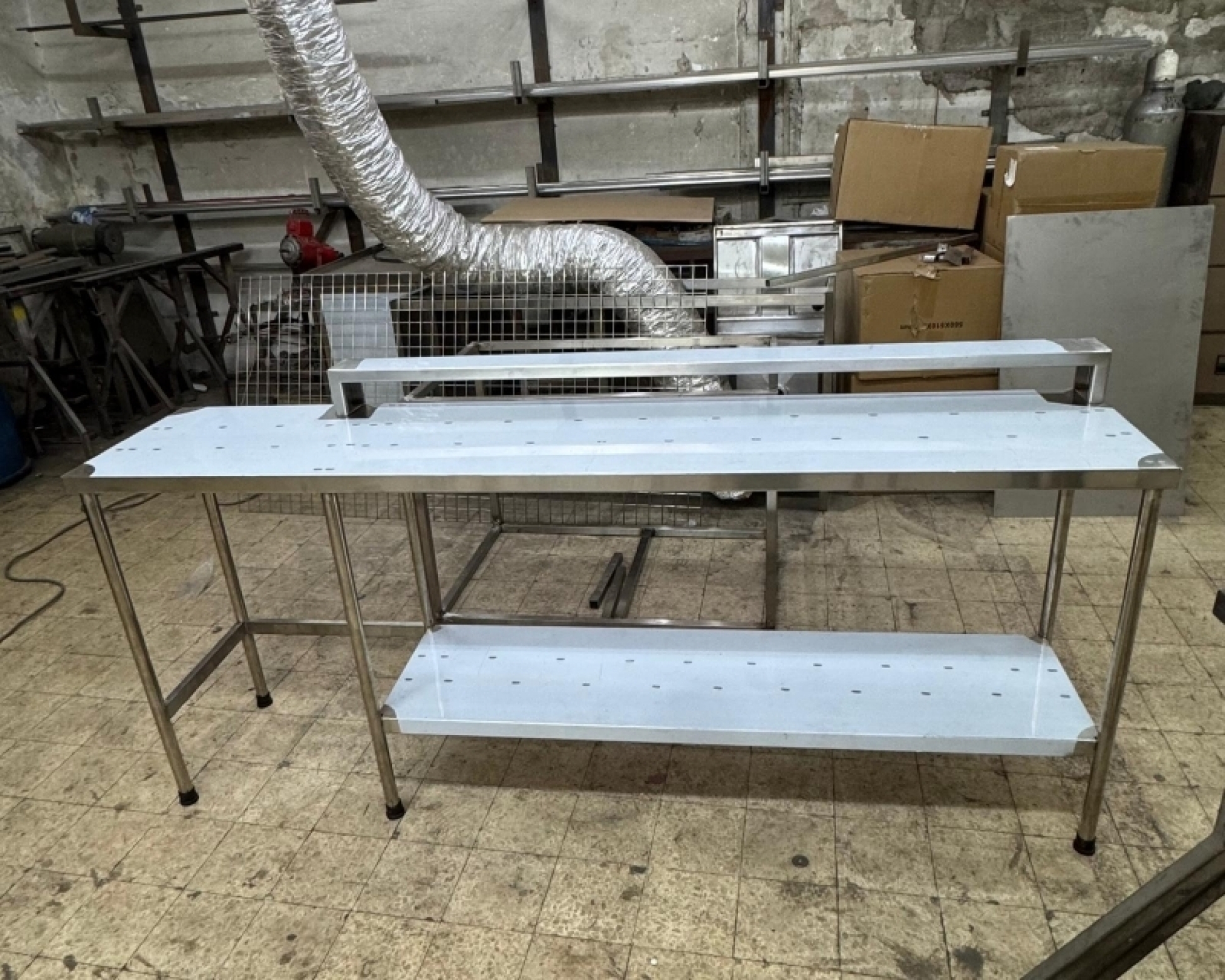 שולחן עבודה תעשייתי מנירוסטה, גרסת תמונה של מובייל